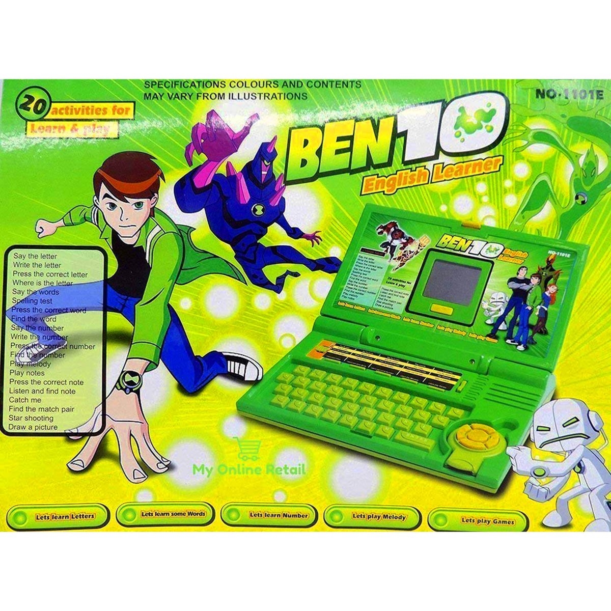 20 Activities English Education Learning Laptop Toy for Kids