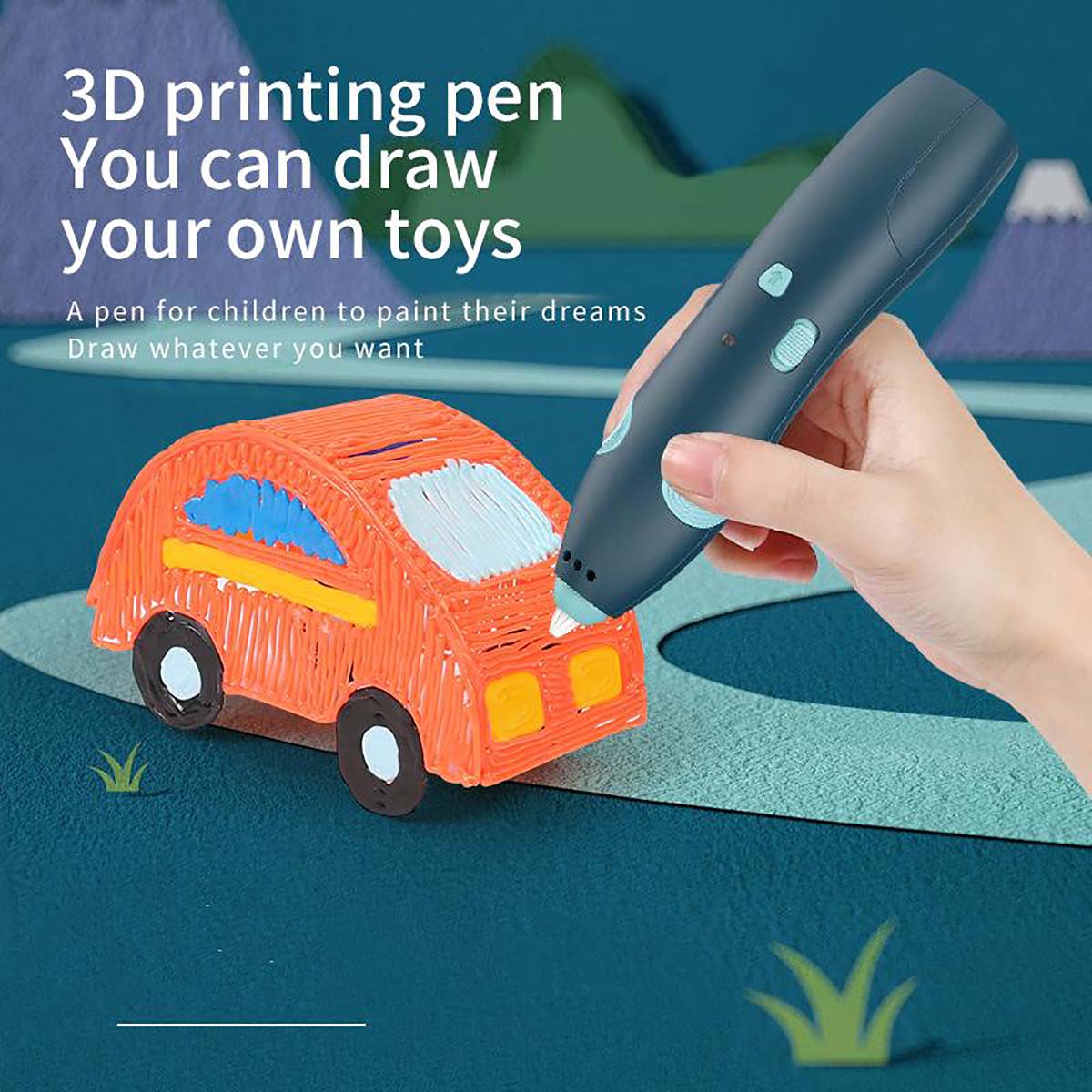 3D Graffiti DIY Printing Doodle Low Temperature Pen for Kids