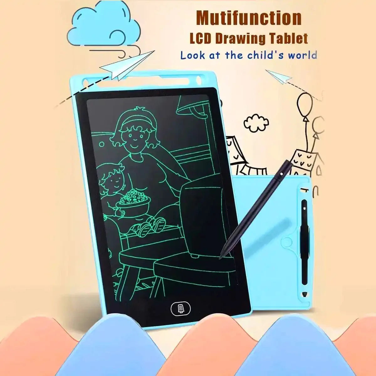 LCD Writing Doodle Drawing Creative Digital Eco Friendly No Mess Tab