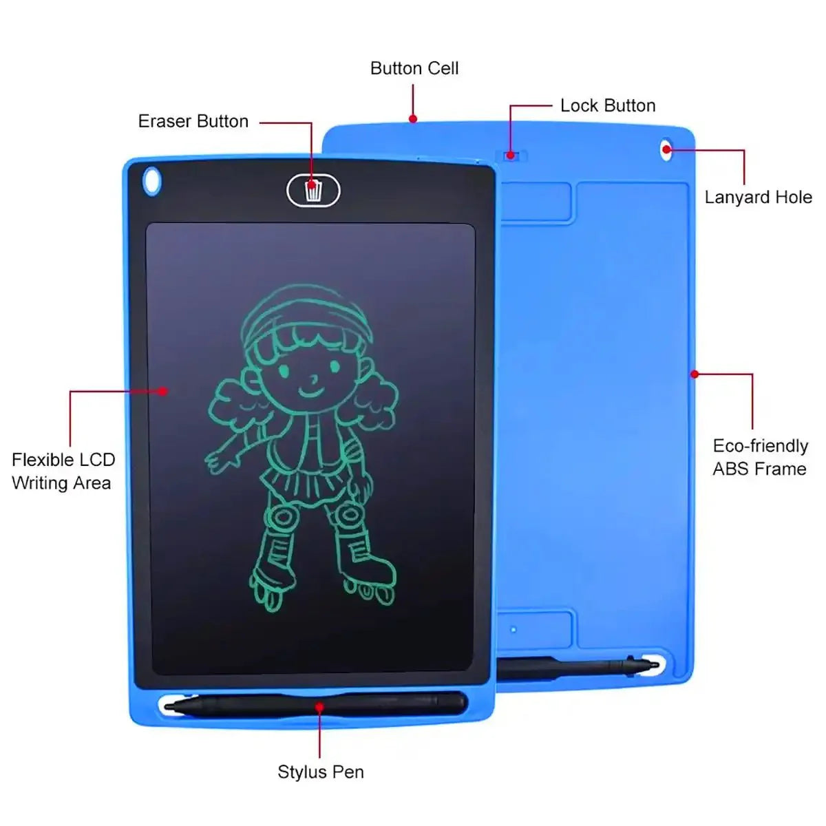 LCD Writing Doodle Drawing Creative Digital Eco Friendly No Mess Tab