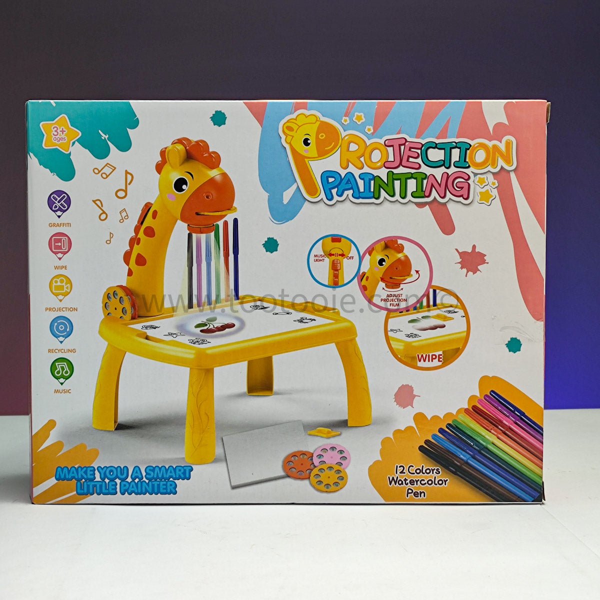 Trace and Draw Art Cartoon Giraffe Design