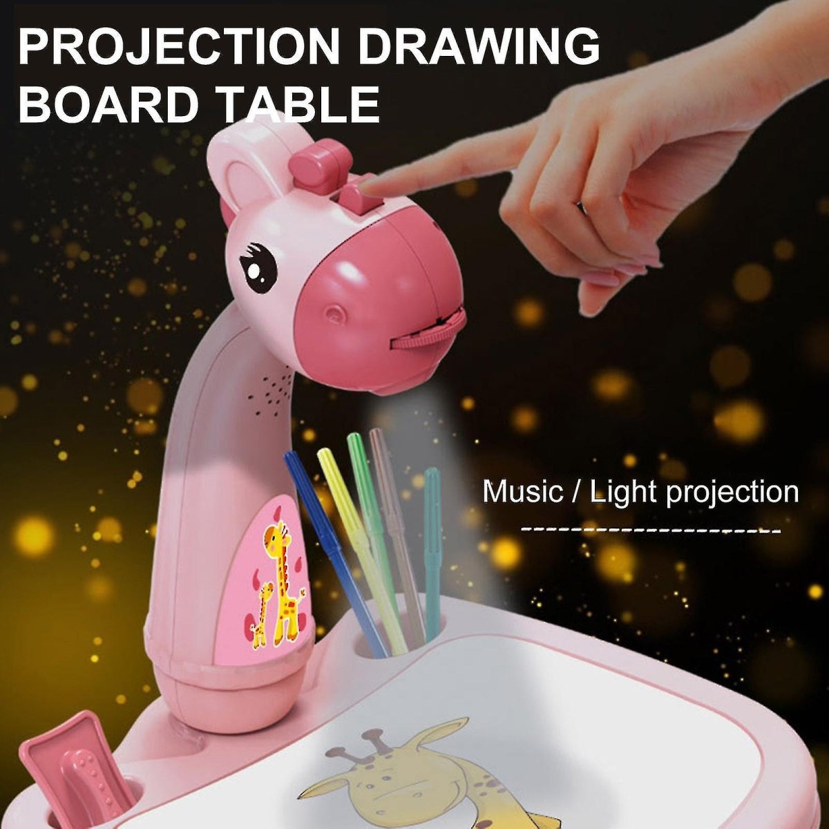 Trace and Draw Art Cartoon Giraffe Design