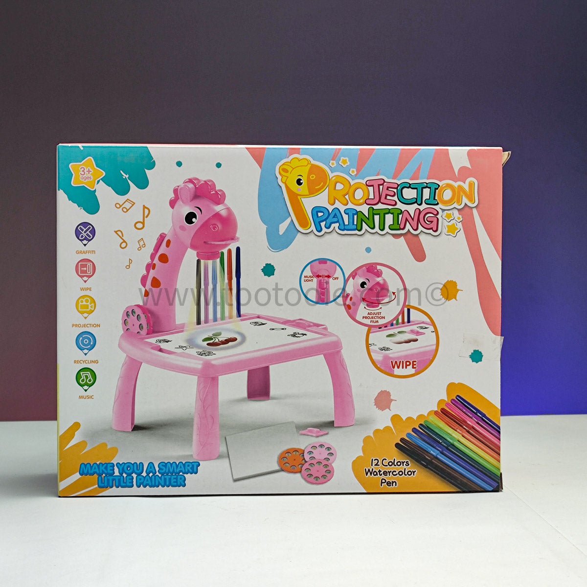 Trace and Draw Art Cartoon Giraffe Design