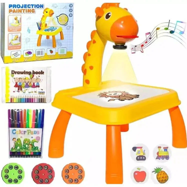 Trace and Draw Art Cartoon Giraffe Design