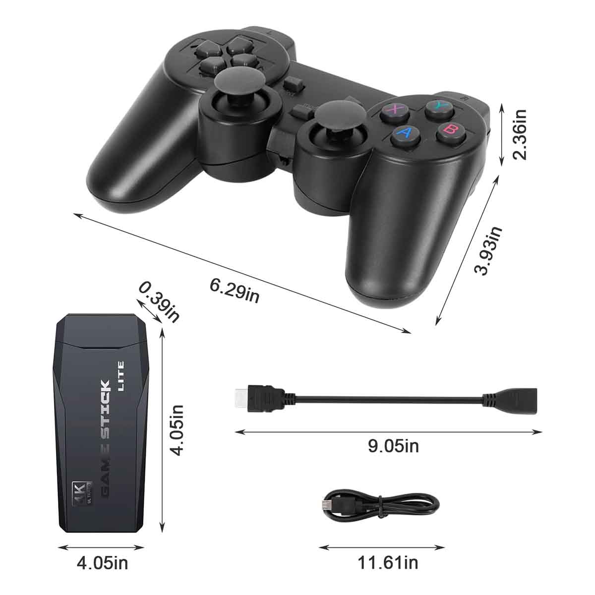 Wireless Retro Game Console with 2 wireless Controller