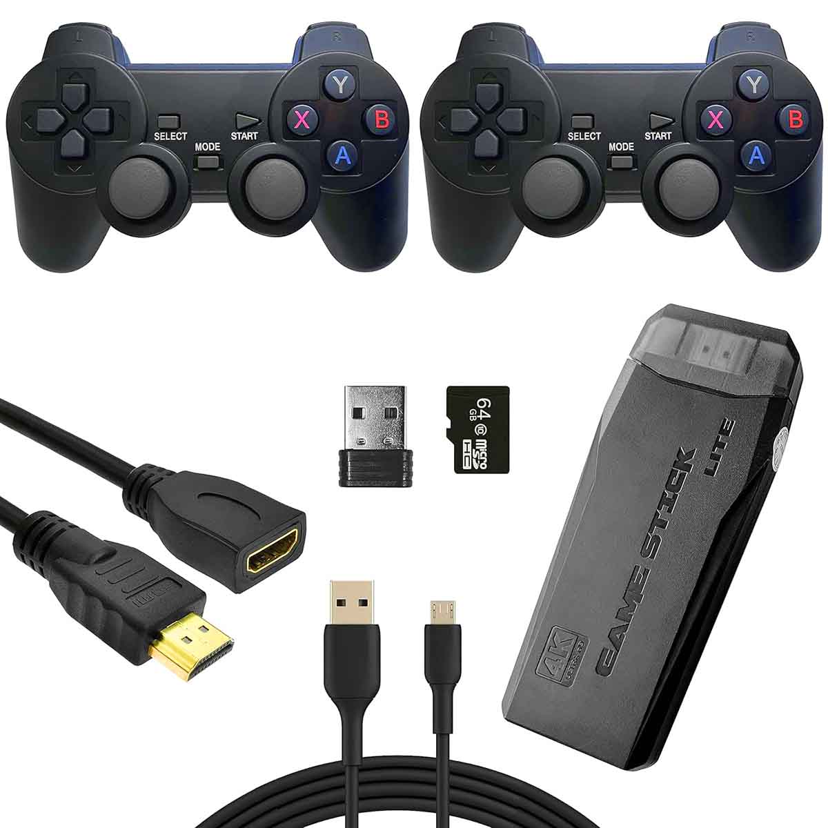 Wireless Retro Game Console with 2 wireless Controller
